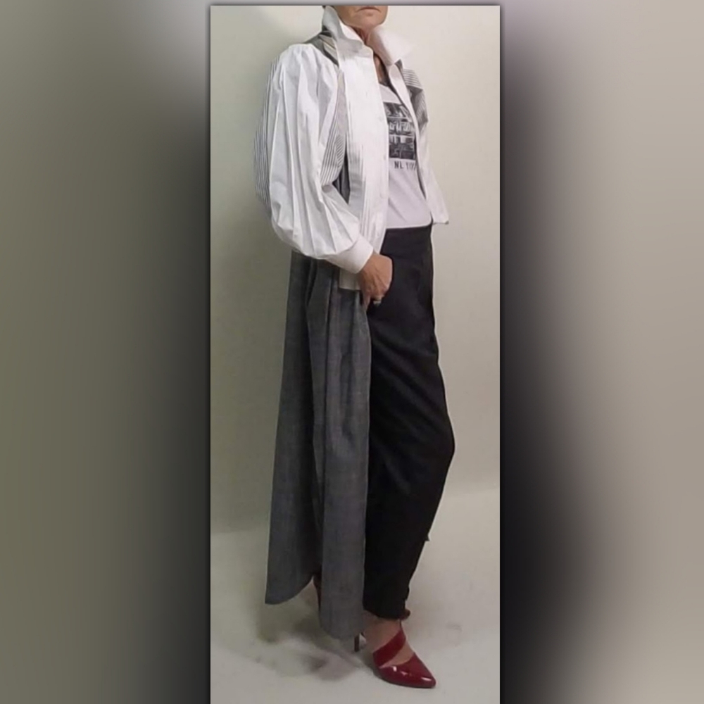 Verity Original man tailored tuxedo duster shirt